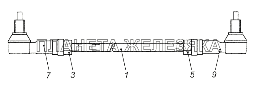 6460-1703520-06 Тяга реактивная КамАЗ-6522 (Euro-2, 3)